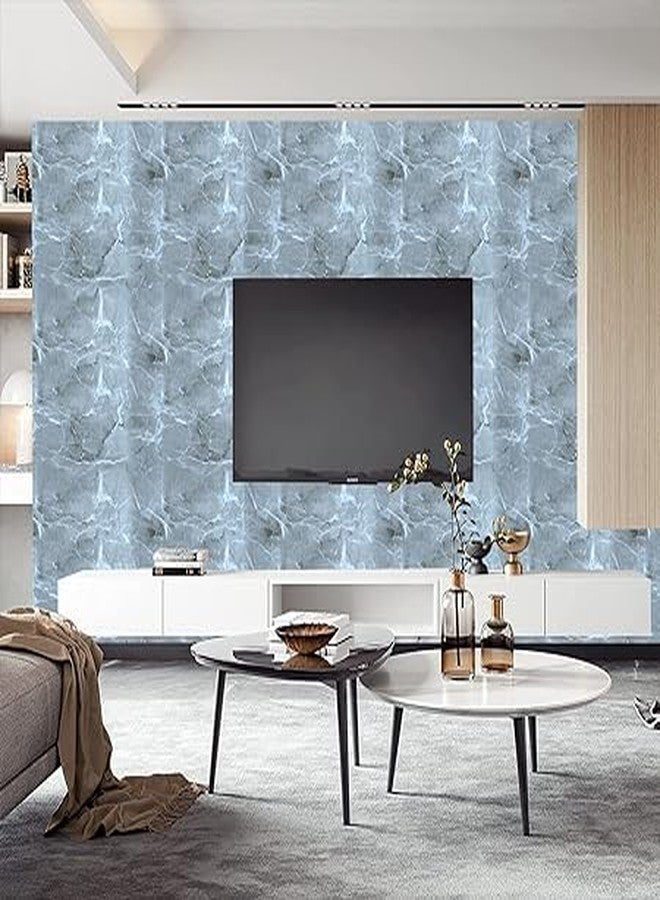 ICHHA HOUSE ورق جدران فينيل رخامي ذاتي اللصق وقابل للإزالة من إيشا هاوس، ورق جدران للمطبخ، ملصقات جدران الحمام من مادة PVC، ورق جدران للثلاجة، سطح الطاولة، الجدران، الأرضيات، المنزل والمطبخ (60 طول × 200 عرض، رمادي) - Image 3